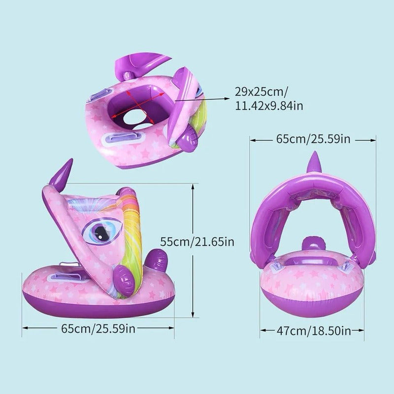 Flotador Inflable Bebe Silla Salva Vida Con Techo Uniteduy
