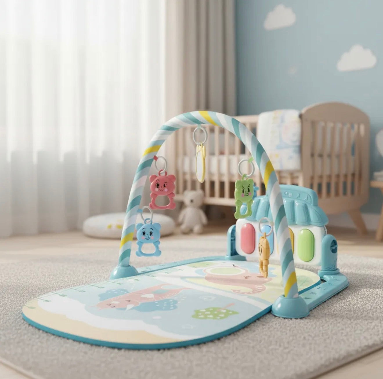 Gimnasio Alfombra Musical E Interactivo Con Piano Uniteduy