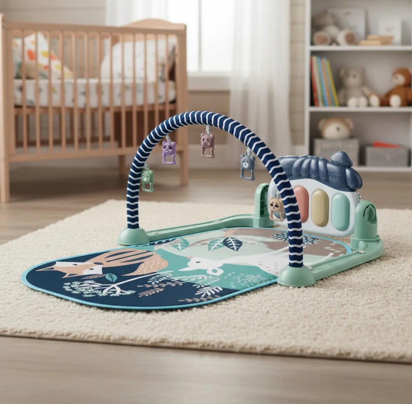 Gimnasio Alfombra Musical E Interactivo Con Piano Uniteduy