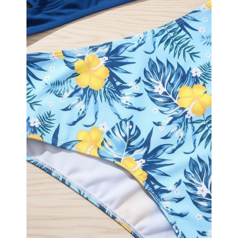 Bikini Mallas Tiro Alto 2 Piezas Push Up Uniteduy Varios Col