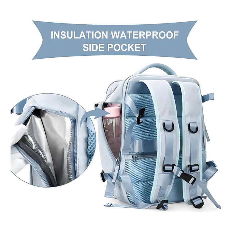 Mochila Viaje Grande Con Usb Varias Reparticiones Uniteduy