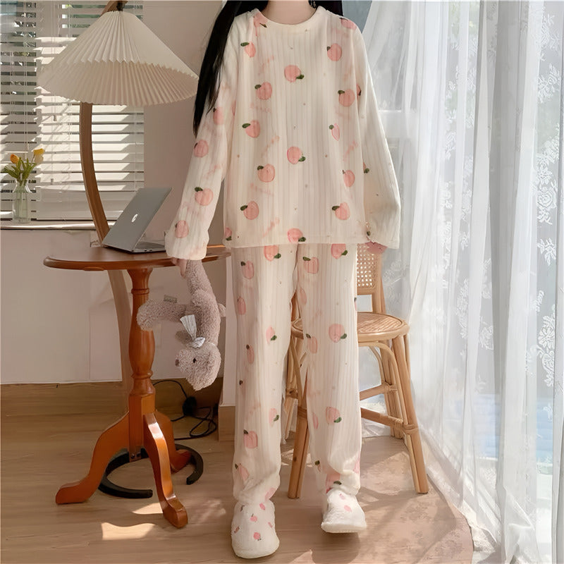 Pijama Peluche Largo De Dama Plush Abrigado Varios Diseños