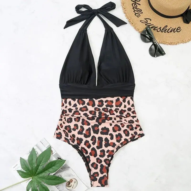 Malla Entera Triangulo Plisada Combinada Bikini Del M Al Xl