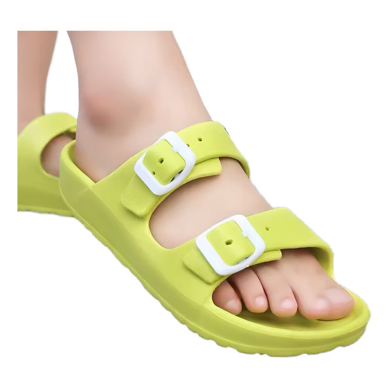 Sandalias Chancletas Antideslizante Con Hebilla Unisex