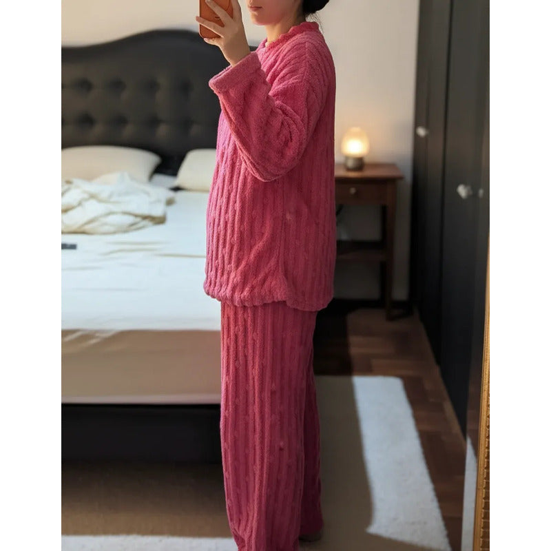 Pijama Peluche Peludo Plush Texturado De Dama Varios Colores
