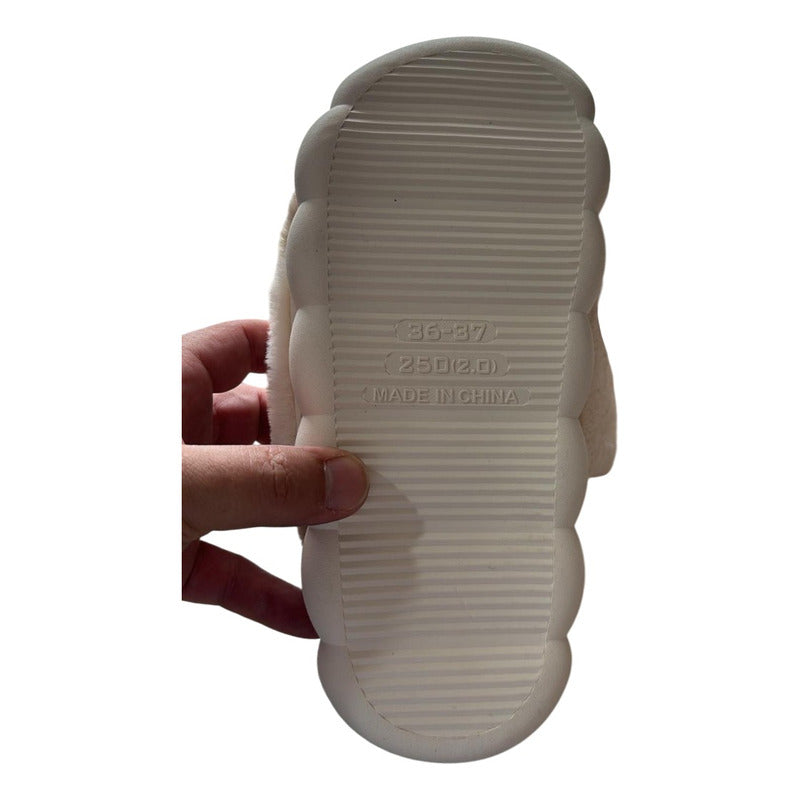 Pantufla Peludas Osos Con Suela De Goma Varios Colores