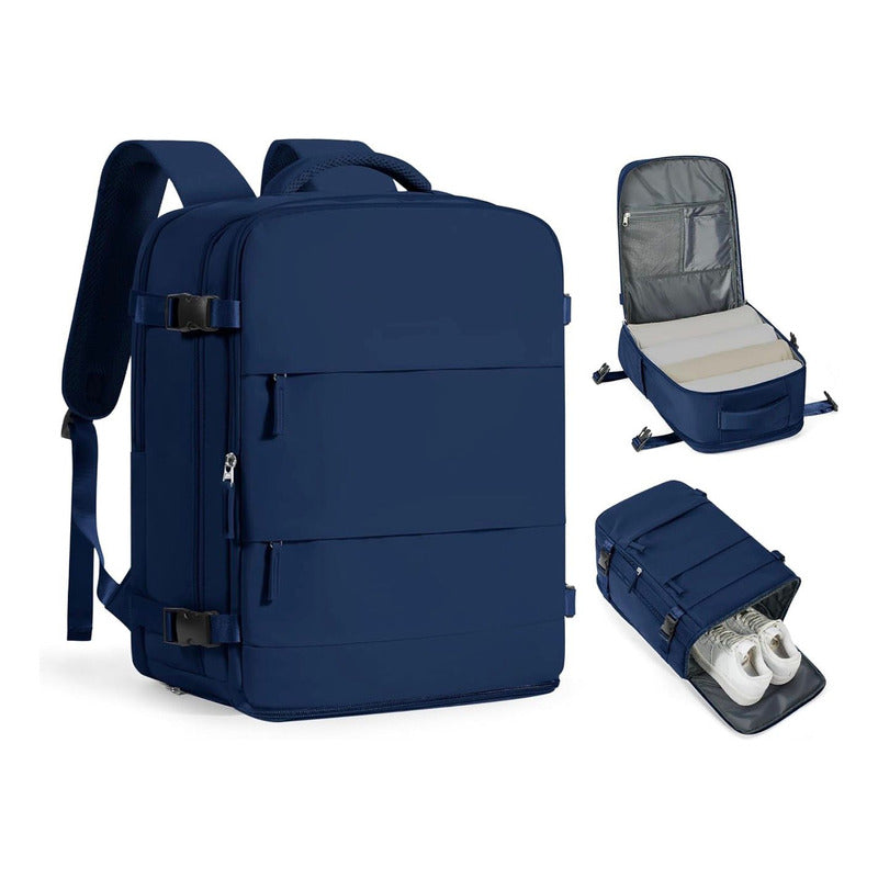 Mochila Viaje Grande Con Usb Varias Reparticiones Uniteduy
