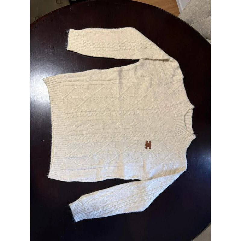 Buzo Manga Larga Trenzado Elastizado Para Mujer Elegante