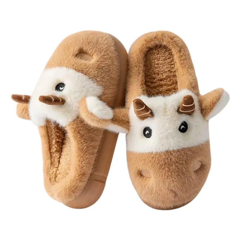 Pantufla Vaca Sin Talón Talles Del 36 Al 45 Suela De Goma