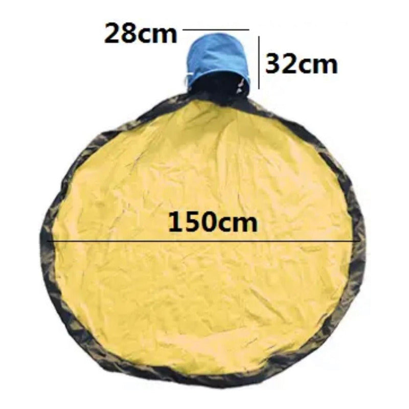 Canasto Alfombra Para Juguetes Organizador 1,5m Diámetro