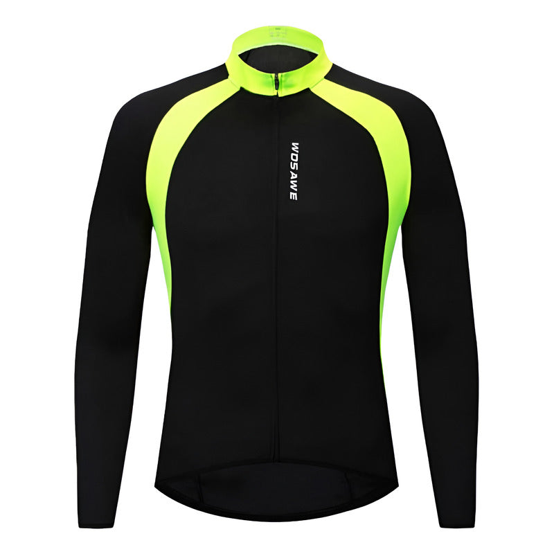 Wosawe- Jersey Manga Larga Para Ciclismo Tela Ventilada!