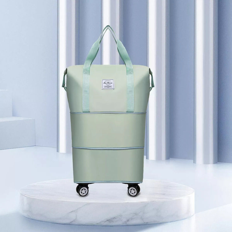Bolso De Viaje Plegable Expandible Con Ruedas Desmontables