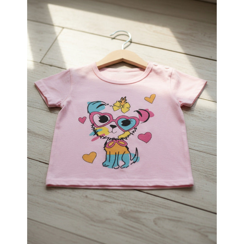 Remeras Manga Corta Algodon Bebes Y Niños Varios Diseños