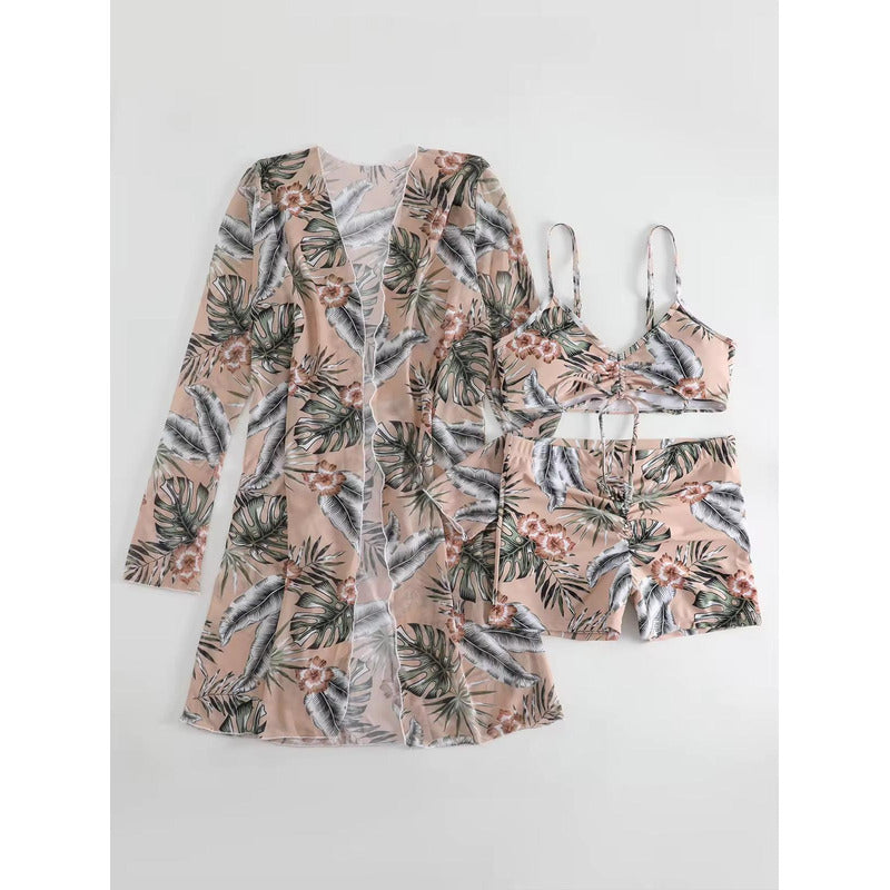 Bikini Malla 3 Piezas Tankini Short Soutien Camisa Uniteduy