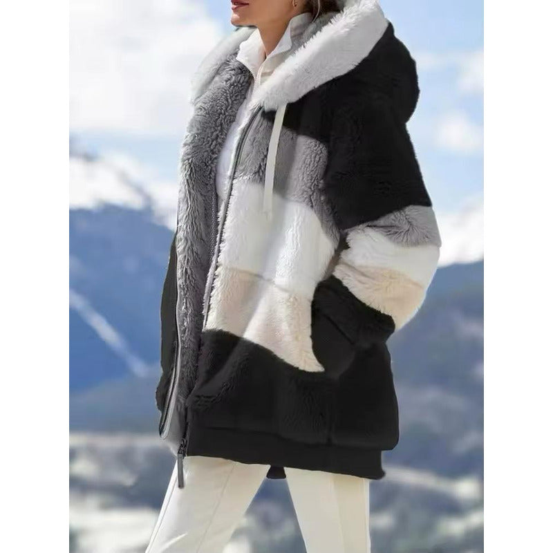Abrigo Campera Para Mujer Con Capucha Cremallera Uniteduy