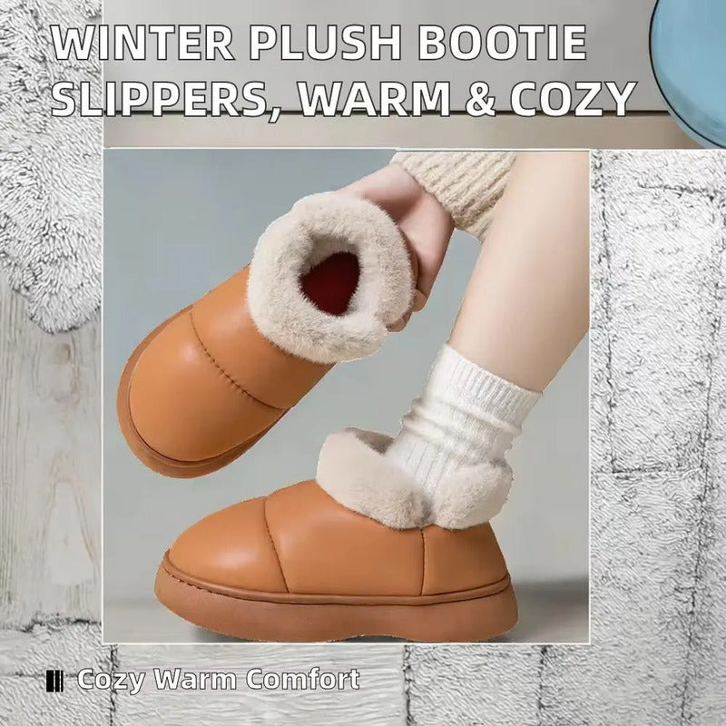 Pantuflas Botitas Abrigadas Con Corderito Y Plataforma