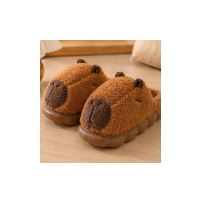 Pantufla Capibara Sin Talón Cálidas Antideslizantes Cómodas