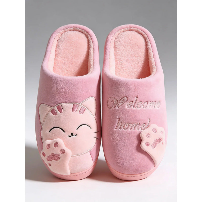 Pantuflas United Uy Gato Sin Talón Adultos Niños Suela Goma