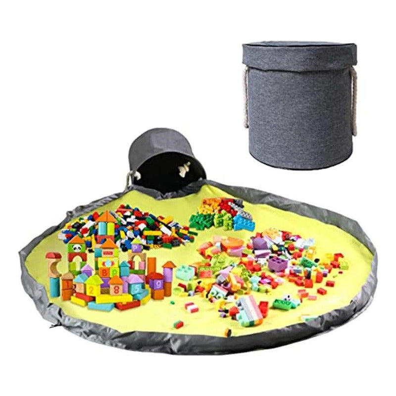 Canasto Alfombra Para Juguetes Organizador 1,5m Diámetro