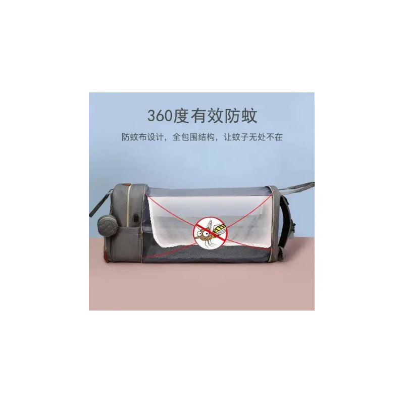 Bolso Mochila Maternal Cuna Bebé  Cambiador Y Usb Uniteduy
