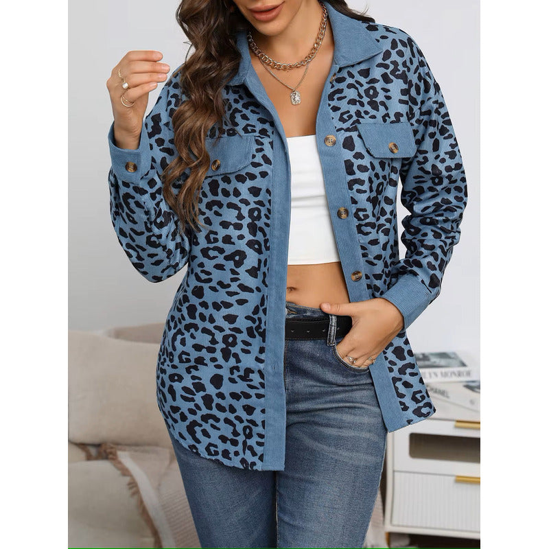 Sobre Camisa Pana Animal Print Varios Colores