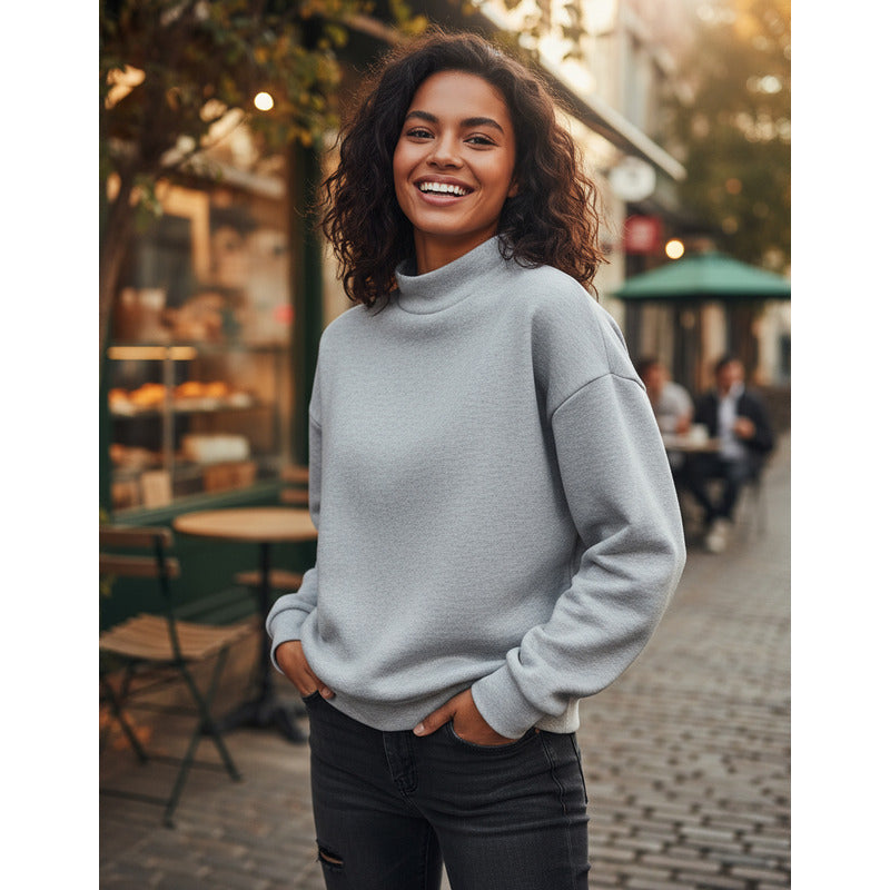 Buzo Deportivo Mujer Cuello Redondo Con Felpa Uniteduy