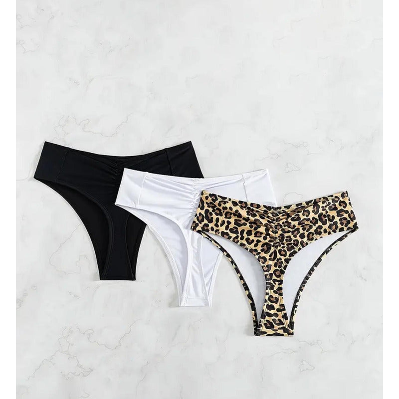 Bikini Cola Less Culotte Tiro Alto Pack Por 3 Uniteduy