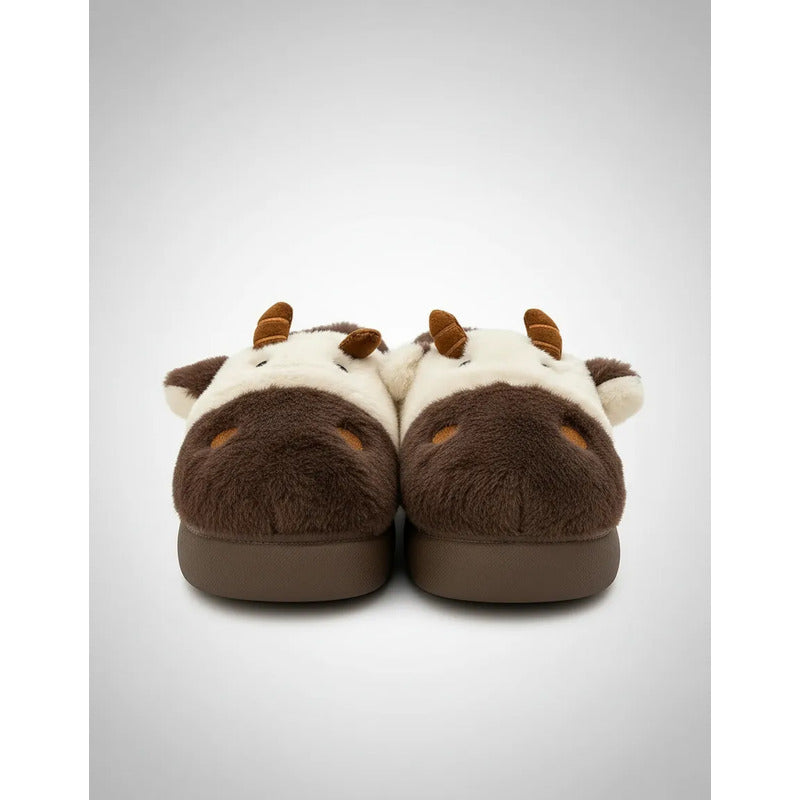 Pantufla Vaca Sin Talón Talles Del 36 Al 45 Suela De Goma