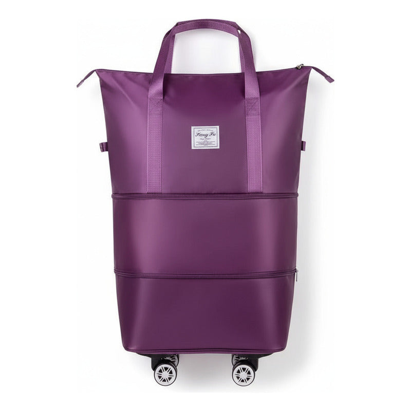 Bolso De Viaje Plegable Expandible Con Ruedas Desmontables