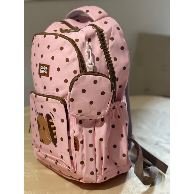 Mochila Escolar Con Monedero De Capibara Carpincho Laptop