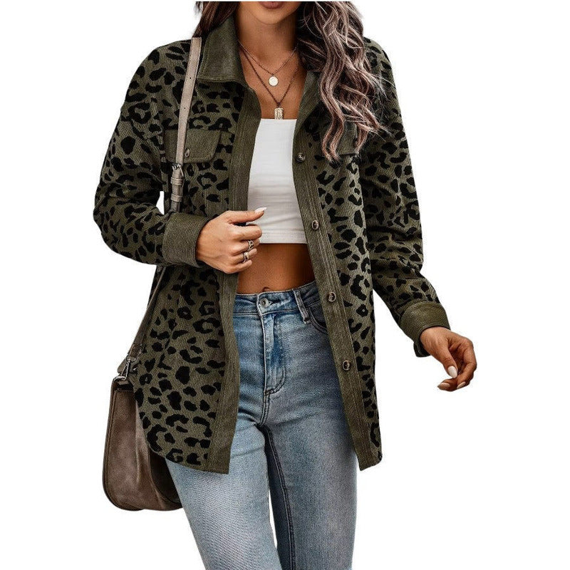 Sobre Camisa Pana Animal Print Varios Colores