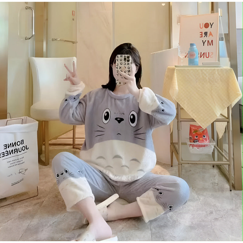 Pijama Peluche Largo De Dama Varios Diseños Talle Único