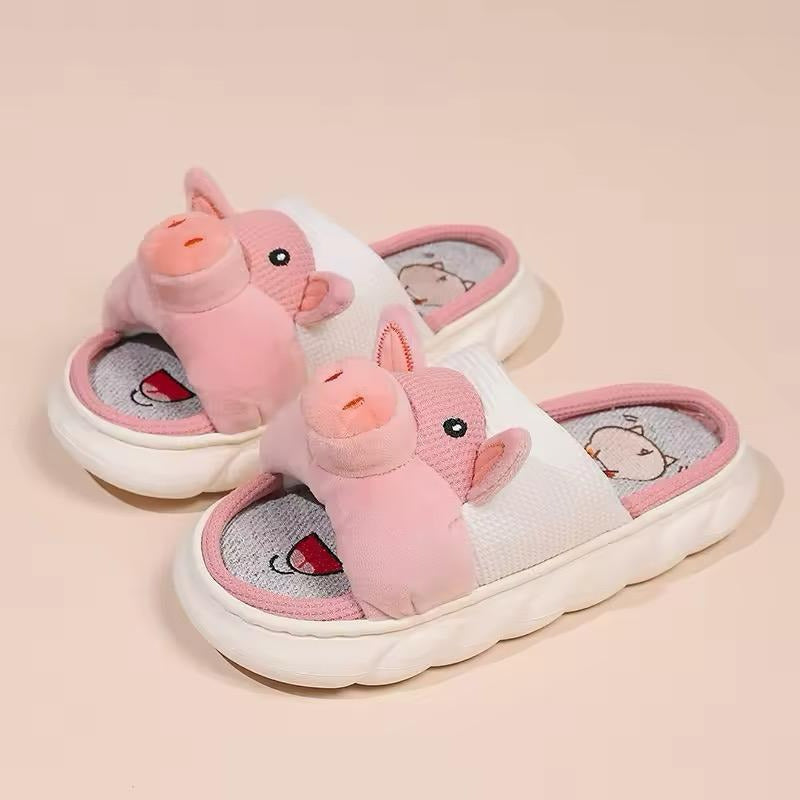 Pantuflas Chancho Chanchito Abierta Sin Talon Suela De Goma
