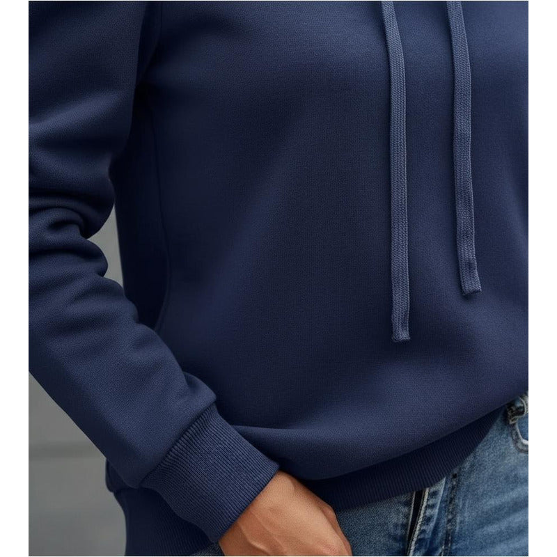 Buzo Canguro Con Capucha Manga Princesa Fruncida Lisos