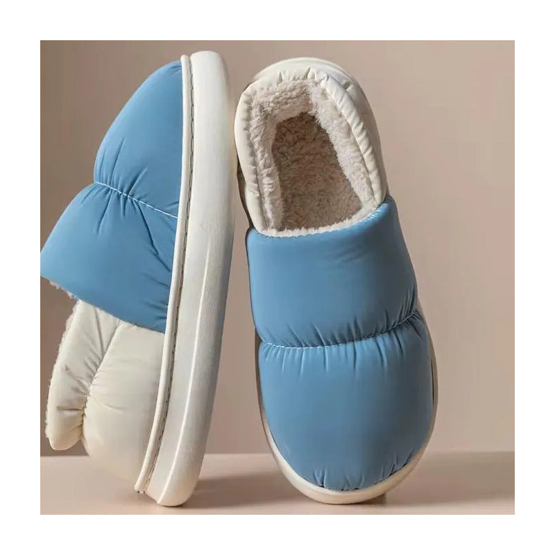 Pantufla Impermeable Cerrada Corderito Suela Goma Uniteduy