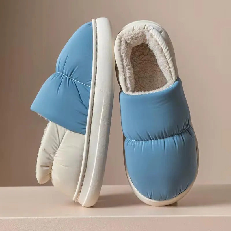 Pantufla Impermeable Cerrada Corderito Suela Goma Uniteduy