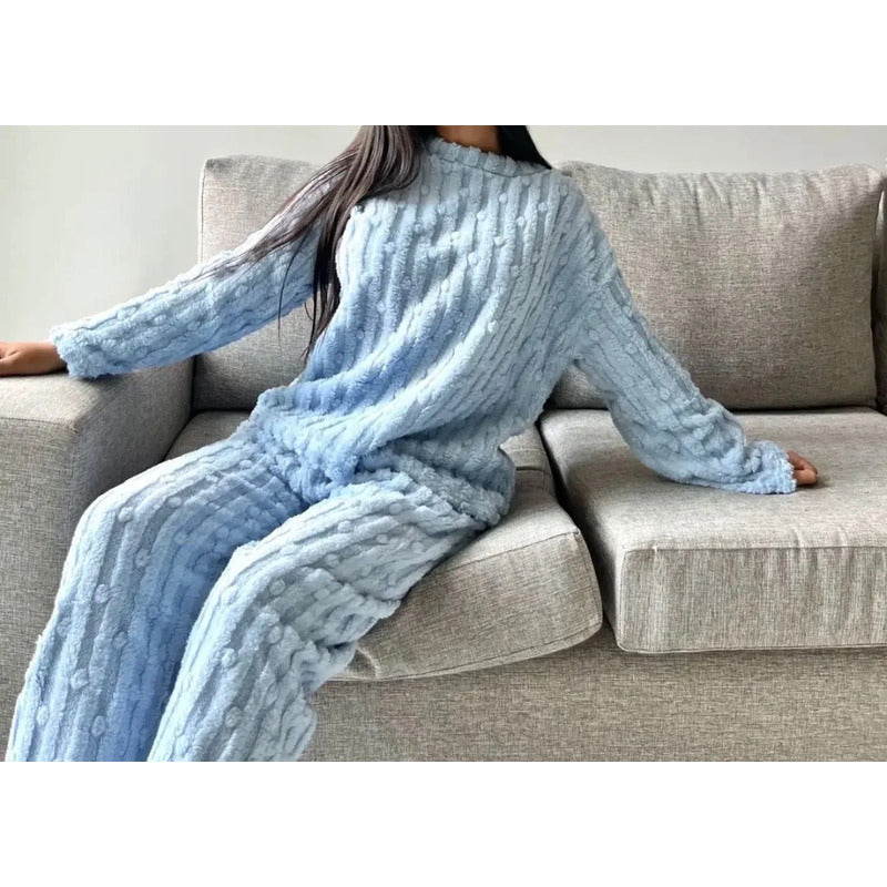 Pijama Peluche Peludo Plush Texturado De Dama Varios Colores