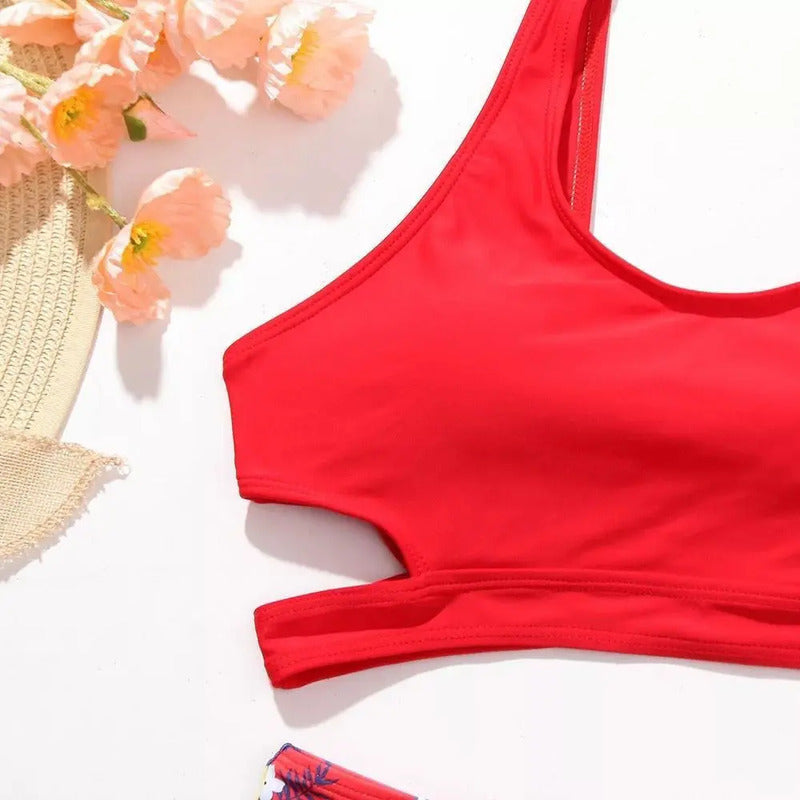 Bikini Mallas Tiro Alto 2 Piezas Push Up Uniteduy Varios Col