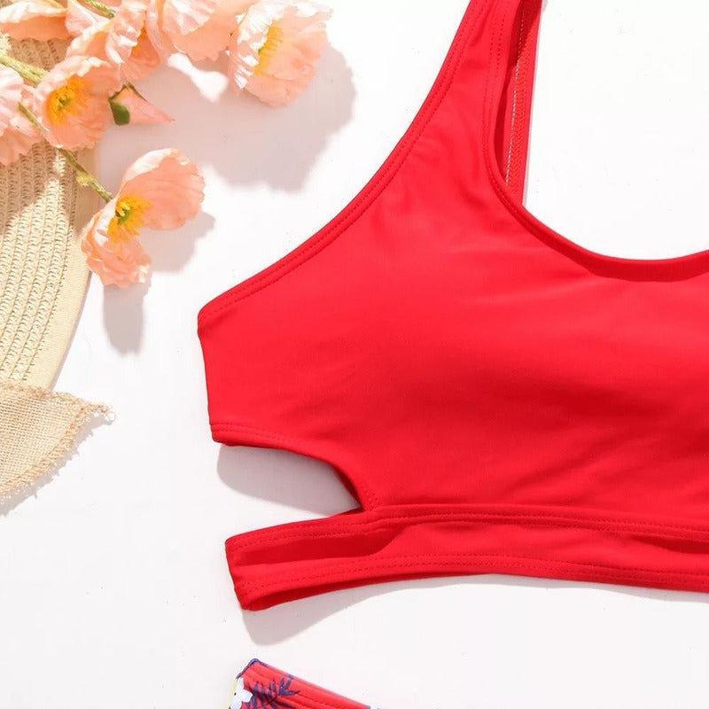 Bikini Mallas Tiro Alto 2 Piezas Push Up Uniteduy Varios Col