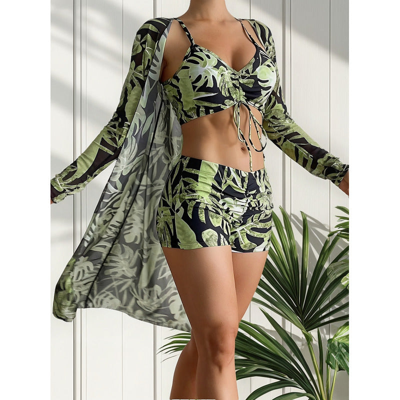 Bikini Malla 3 Piezas Tankini Short Soutien Camisa Uniteduy