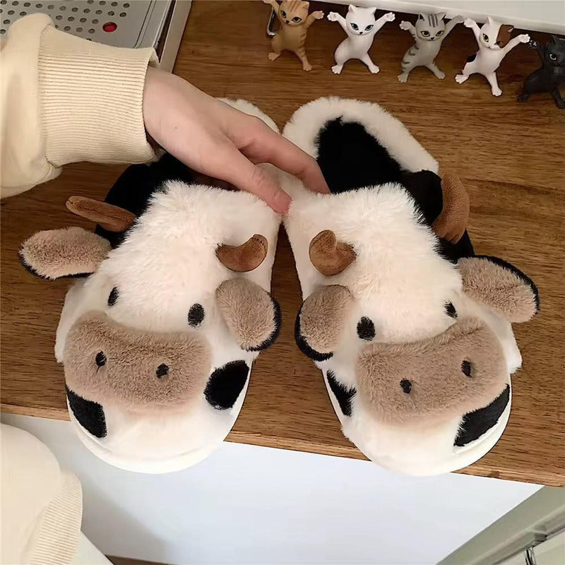 Pantufla Vaca Sin Talón Talles Del 36 Al 45 Suela De Goma