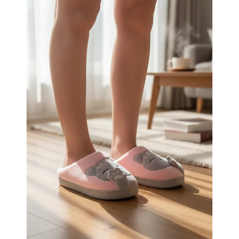 Pantuflas United Uy Gato Sin Talón Adultos Niños Suela Goma