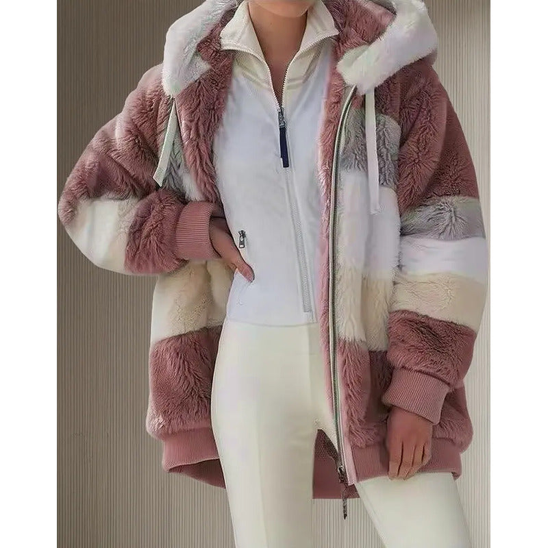 Abrigo Campera Para Mujer Con Capucha Cremallera Uniteduy