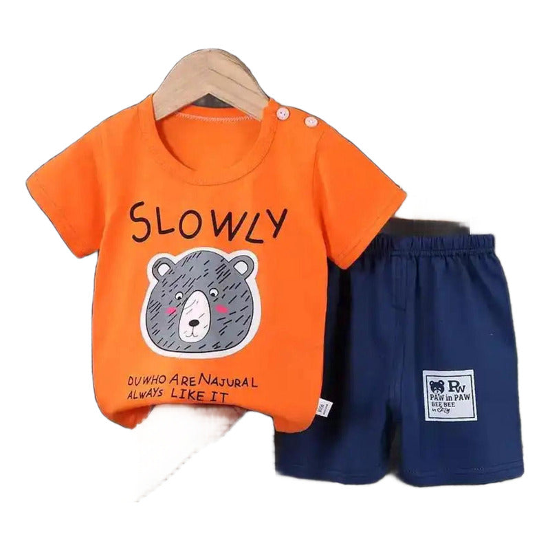 Conjunto De Niño Short Y Remera Bebe Varios Diseños Uniteduy