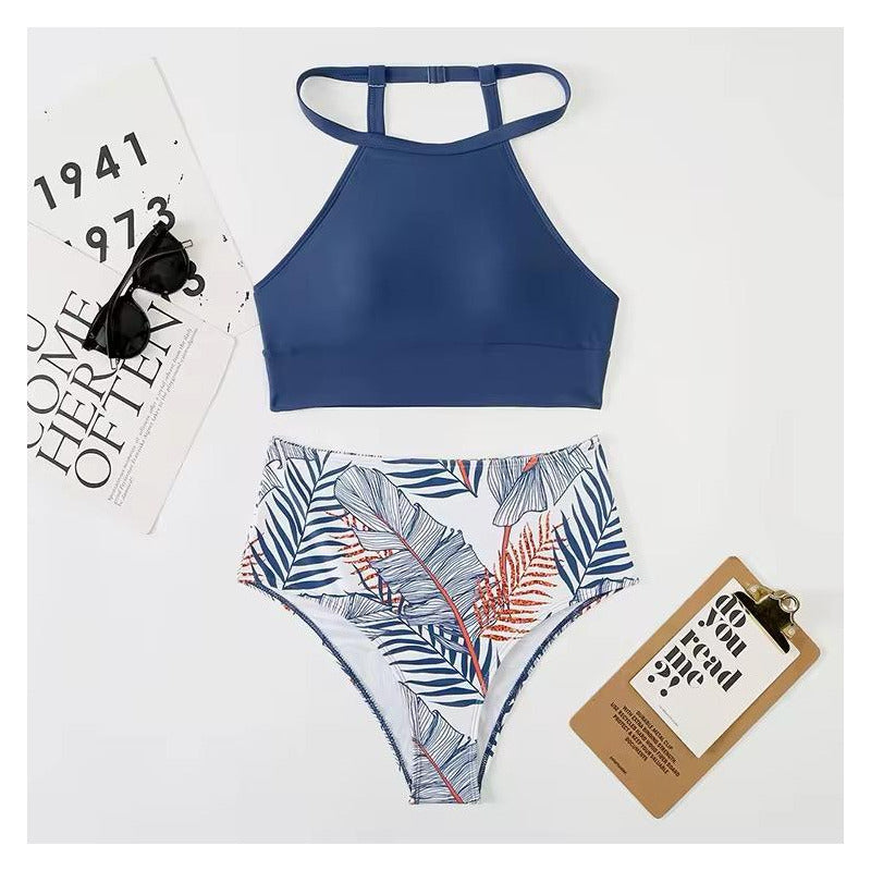 Bikini Malla Tiro Alto Tipo Top Varios Colores Uniteduy