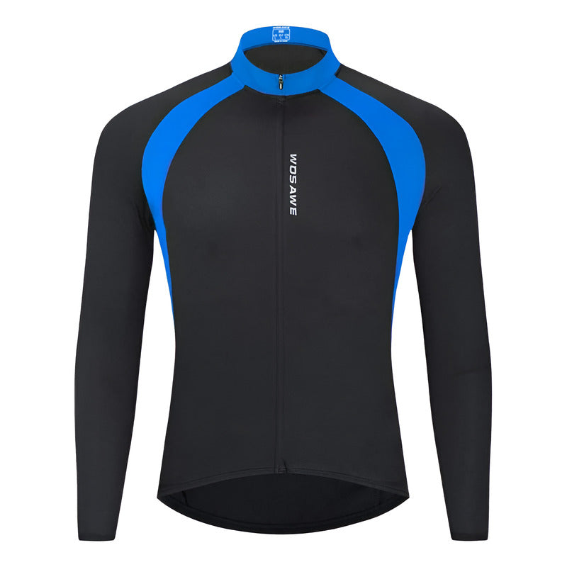 Wosawe- Jersey Manga Larga Para Ciclismo Tela Ventilada!