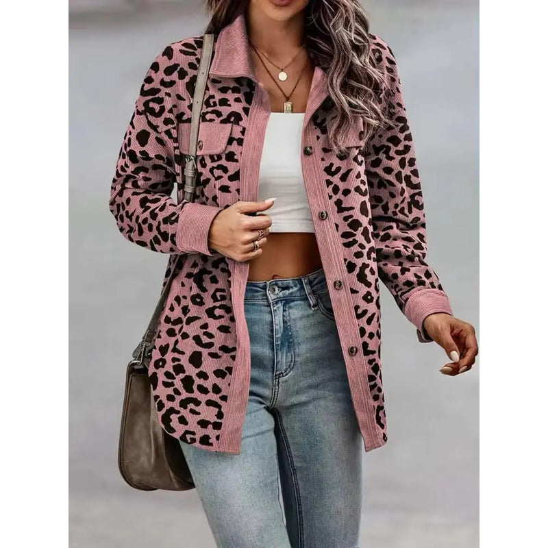 Sobre Camisa Pana Animal Print Varios Colores