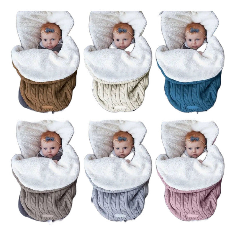 Sobre Bebe Con Corderito Y Lana Bundle Ideal Para El Frio