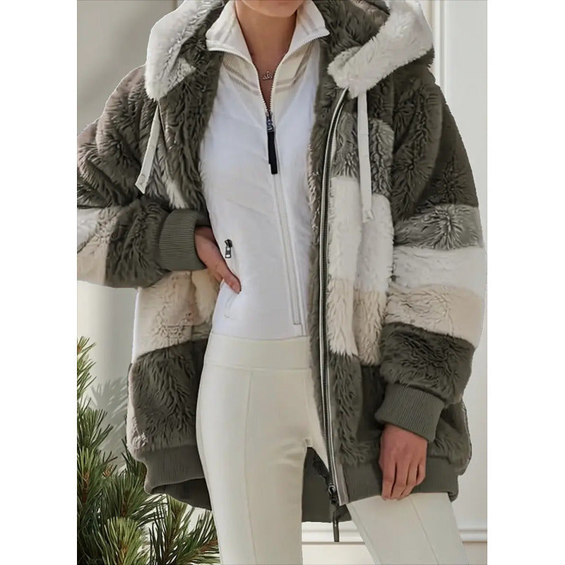 Abrigo Campera Para Mujer Con Capucha Cremallera Uniteduy