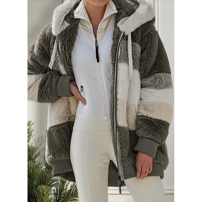 Abrigo Campera Para Mujer Con Capucha Cremallera Uniteduy